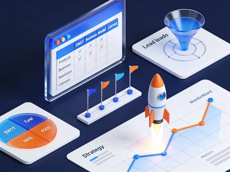 Marketing strategy tools, canvas and roadmap